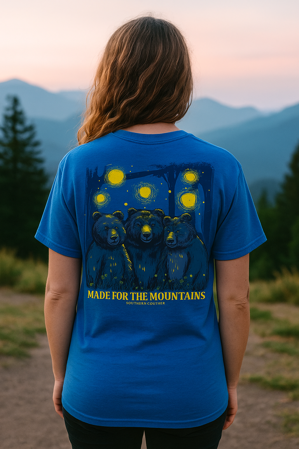 Southern Couture Classic Made For The Mountains Bears - Adult & Kids T-Shirts, Sweatshirts & Hoodies apparel design preview 1