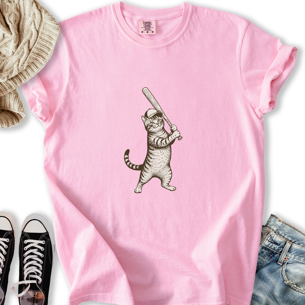 Baseball Cat - Adult & Kids T-Shirts, Sweatshirts & Hoodies apparel design preview 2