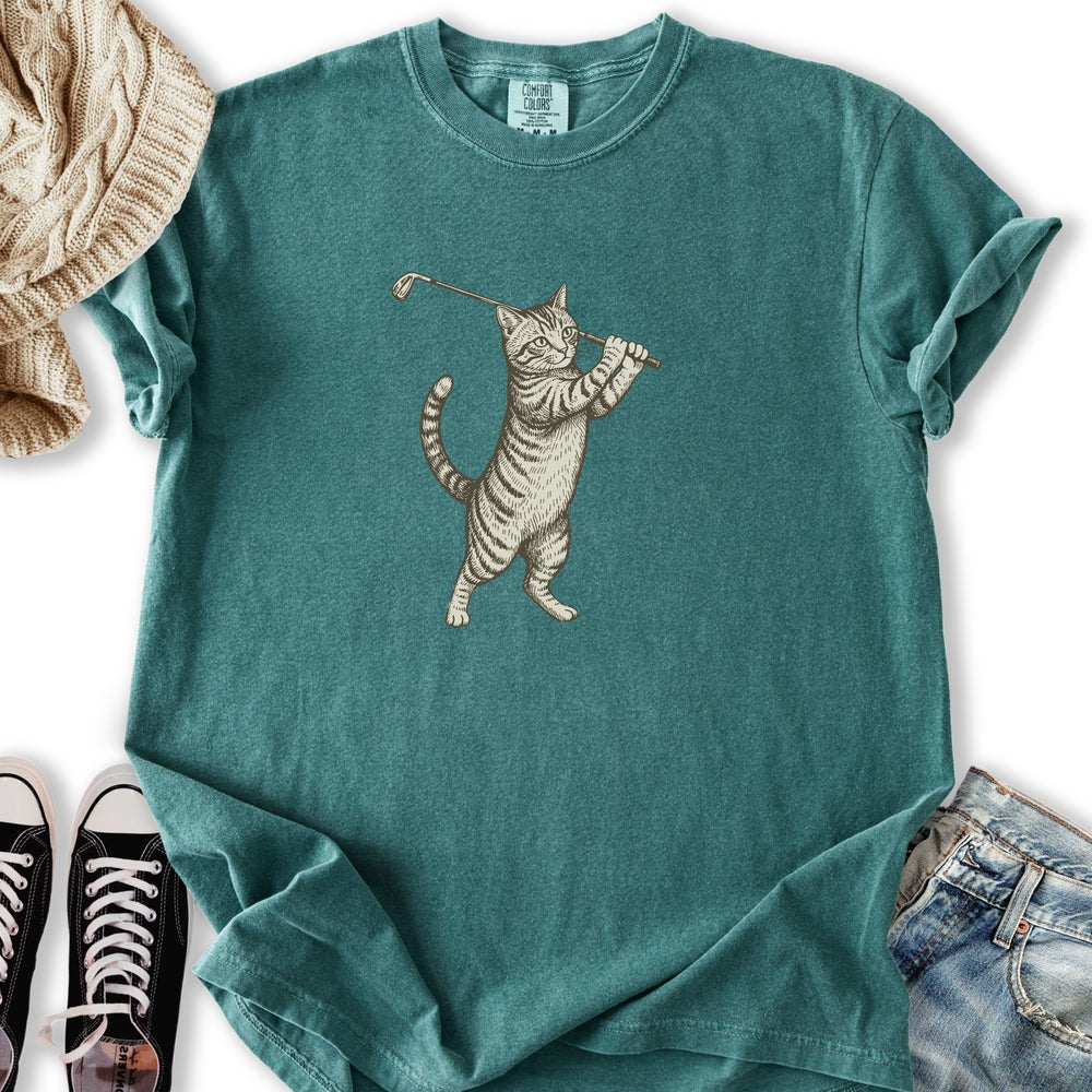 Golf Cat - Adult & Kids T-Shirts, Sweatshirts & Hoodies apparel design preview 1