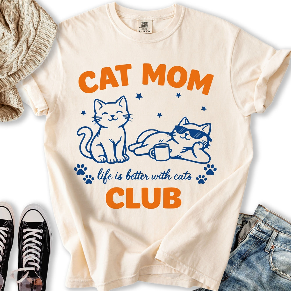 Cat Mom Club - Adult & Kids T-Shirts, Sweatshirts & Hoodies apparel design preview 1
