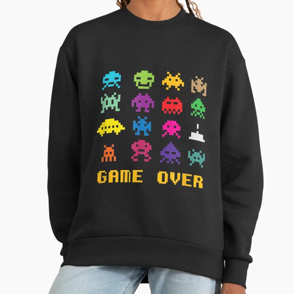 Game Over retro alien invaders 80s 8-bit video - Adult & Kids T-Shirts, Sweatshirts & Hoodies apparel design preview 1