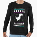 8-Bit Dinosaur Christmas Jumper, Dino Xmas Ugly - Adult & Kids T-Shirts, Sweatshirts & Hoodies apparel design preview 1