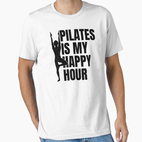 Pilates Is My Happy Hour Funny Workout Lovers - Adult & Kids T-Shirts, Sweatshirts & Hoodies apparel design preview 1