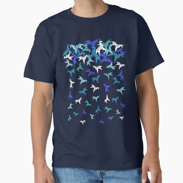 Origami Unicorn Blue - Adult & Kids T-Shirts, Sweatshirts & Hoodies apparel design preview 1