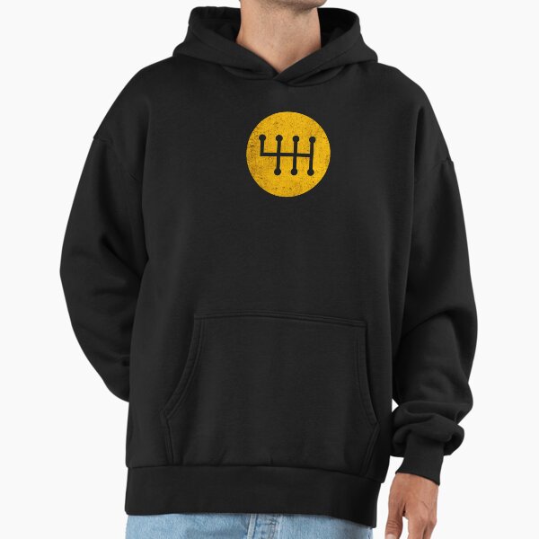 Yellow grungy 6-speed manual shift pattern - Adult & Kids T-Shirts, Sweatshirts & Hoodies apparel design preview 1