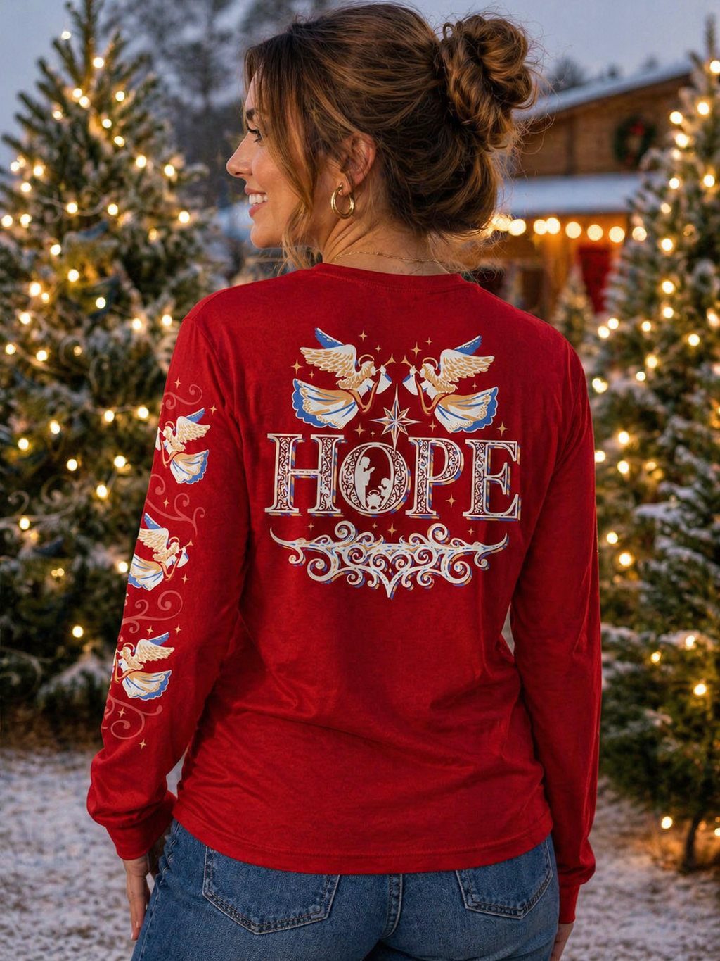 SALE Southern Attitude Preppy Hope Holiday Red - Adult & Kids T-Shirts, Sweatshirts & Hoodies apparel design preview 1