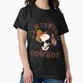 Peanuts Cute Cowboy Style Snoopy Riding Stick Horse - Adult & Kids T-Shirts, Sweatshirts & Hoodies apparel design preview 1