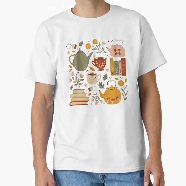 Flowery Books and Tea - Adult & Kids T-Shirts, Sweatshirts & Hoodies apparel design preview 1