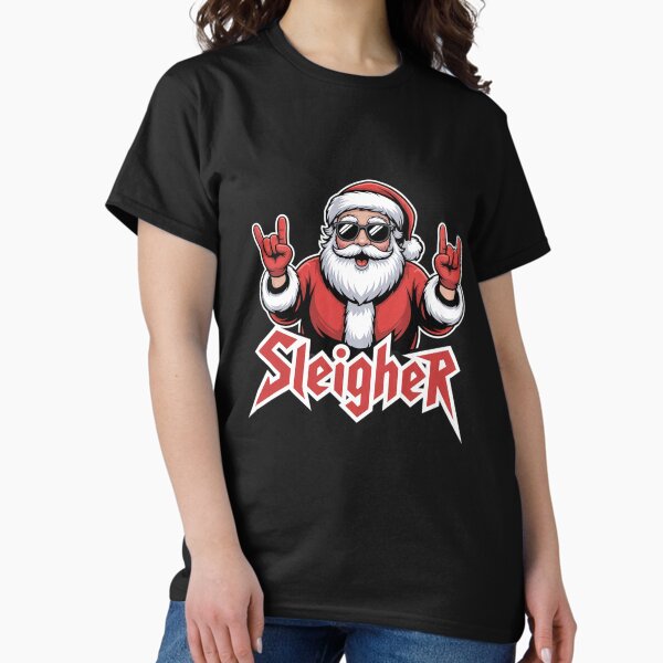 Sleigher Santa Claus Metal Christmas funny Hail - Adult & Kids T-Shirts, Sweatshirts & Hoodies apparel design preview 1