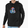 Blue Japanese dragon with blooming sakura and temple - Adult & Kids T-Shirts, Sweatshirts & Hoodies apparel design preview 1
