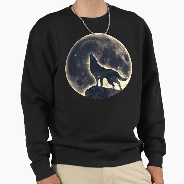 Wolf, moon, fantasy, wild, dog, wolves - Adult & Kids T-Shirts, Sweatshirts & Hoodies apparel design preview 1
