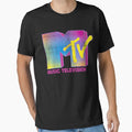 Mtv distressed fluorescent gradient logo - Adult & Kids T-Shirts, Sweatshirts & Hoodies apparel design preview 1