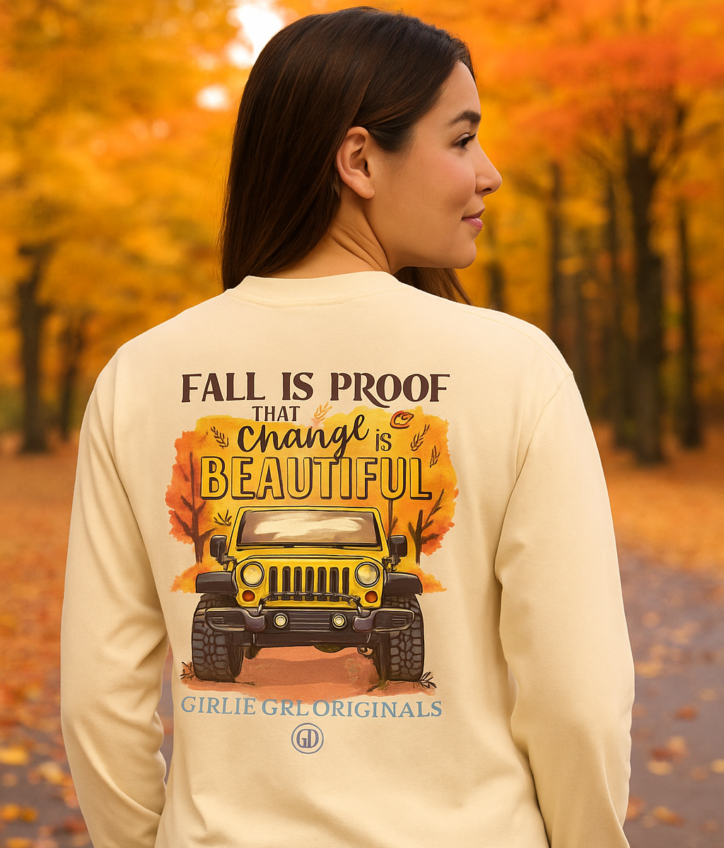 Girlie Girl Originals Change Is Beautiful Fall - Adult & Kids T-Shirts, Sweatshirts & Hoodies apparel design preview 1