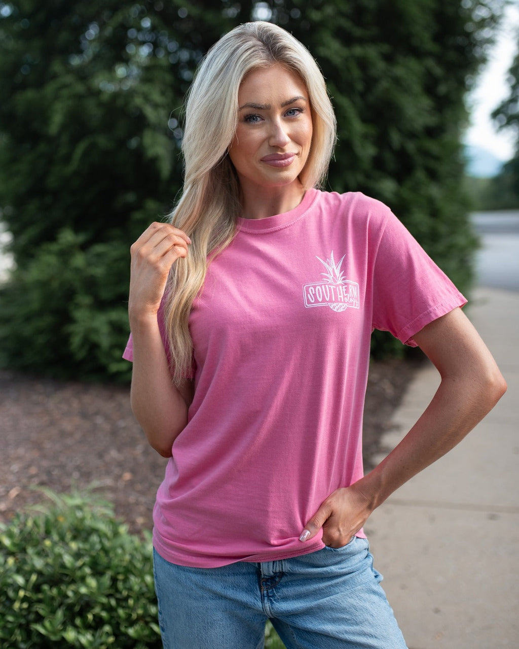 Southernology Light Shine Lighthouse Comfort Colors - Adult & Kids T-Shirts, Sweatshirts & Hoodies apparel design preview 2