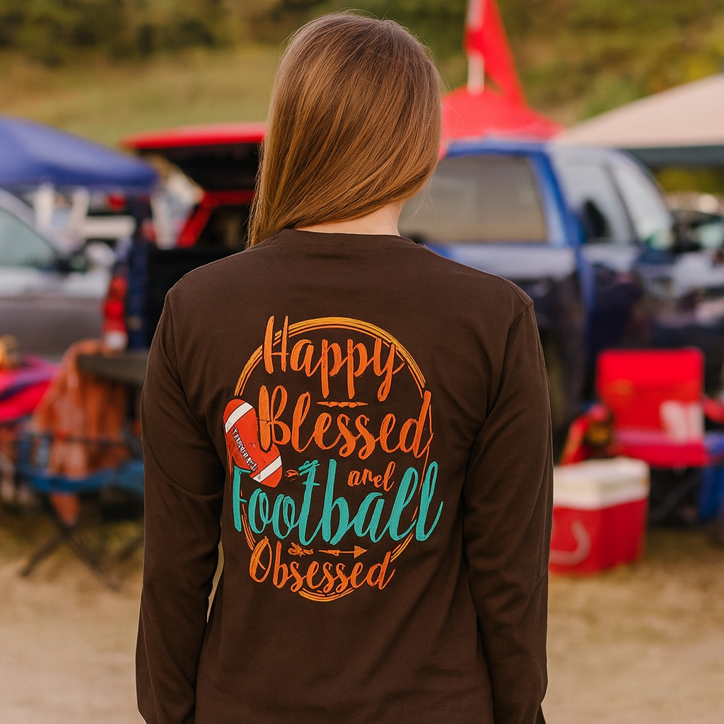 Girlie Girl Originals Football Obsessed Fall - Adult & Kids T-Shirts, Sweatshirts & Hoodies apparel design preview 1
