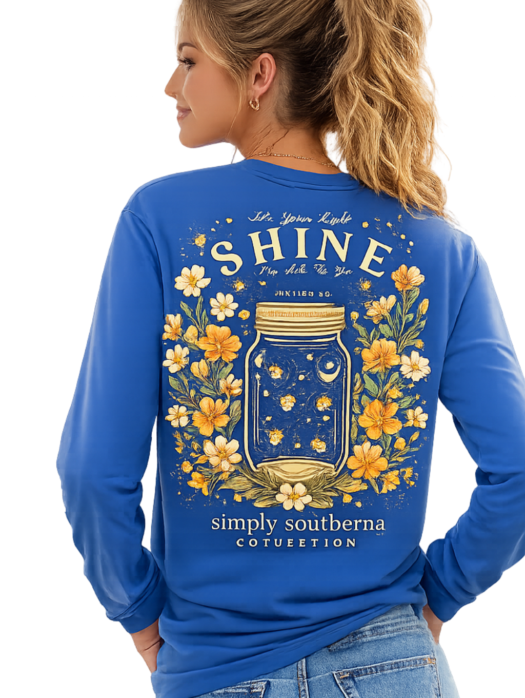 Simply Southern Light Shine Mason Jar - Adult & Kids T-Shirts, Sweatshirts & Hoodies apparel design preview 2