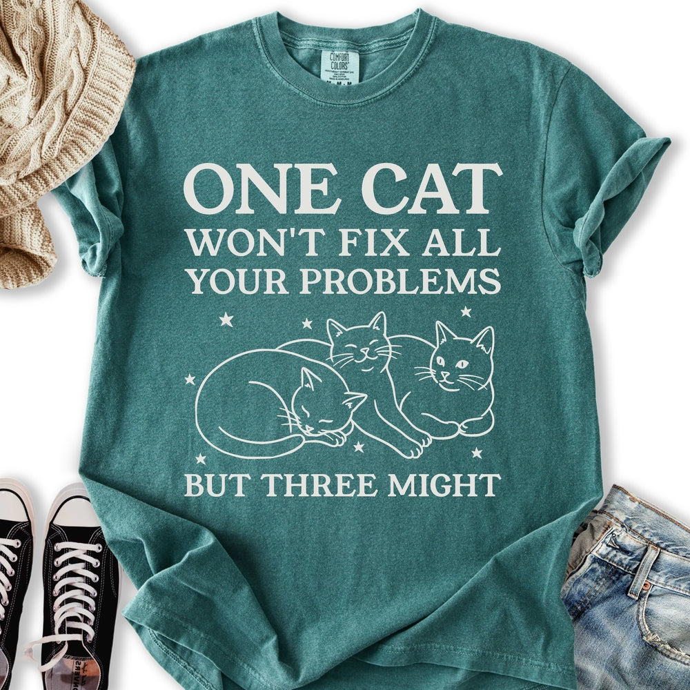 Three Cats Might - Adult & Kids T-Shirts, Sweatshirts & Hoodies apparel design preview 2