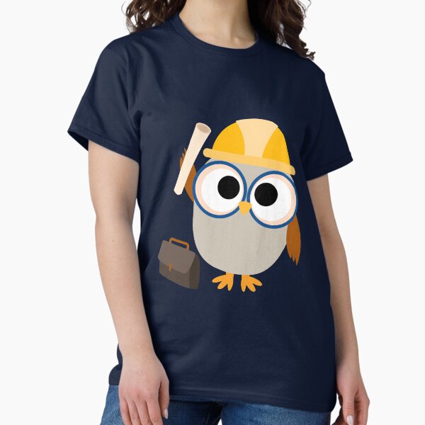 Professions Owl Construction Worker - Adult & Kids T-Shirts, Sweatshirts & Hoodies apparel design preview 1