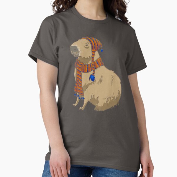 Anime-style Capybara Just Sitting There with Hat and - Adult & Kids T-Shirts, Sweatshirts & Hoodies apparel design preview 1