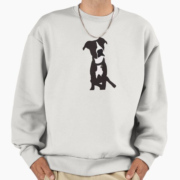 Black White Pitbull Lab Hound Mix Dog - Adult & Kids T-Shirts, Sweatshirts & Hoodies apparel design preview 1