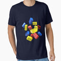 Falling Toy Bricks - Adult & Kids T-Shirts, Sweatshirts & Hoodies apparel design preview 1