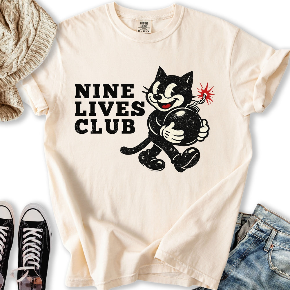 Vintage Nine Lives Club - Adult & Kids T-Shirts, Sweatshirts & Hoodies apparel design preview 1