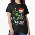 Is This Jolly Enough Black Cat Merry Christmas - Adult & Kids T-Shirts, Sweatshirts & Hoodies apparel design preview 1