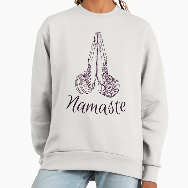 Namaste Yoga Symbol Black and White Hands - Adult & Kids T-Shirts, Sweatshirts & Hoodies apparel design preview 1
