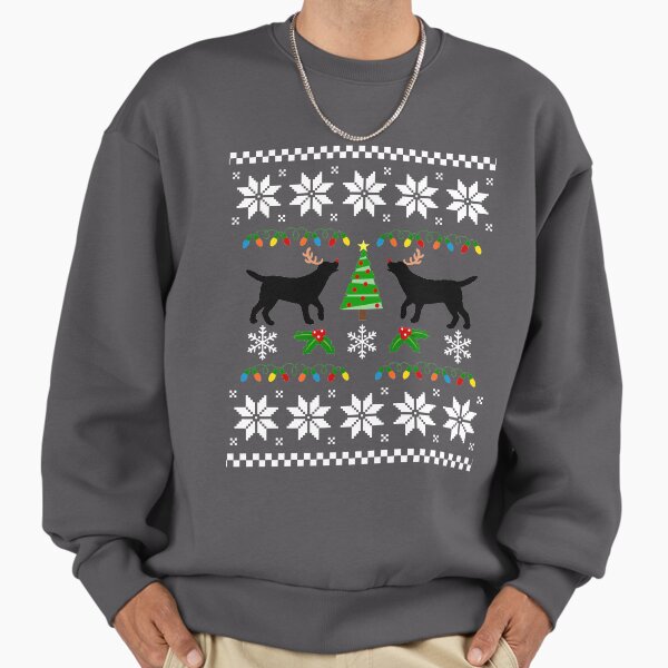 Black Labrador Rudolph Reindeer Christmas - Adult & Kids T-Shirts, Sweatshirts & Hoodies apparel design preview 1