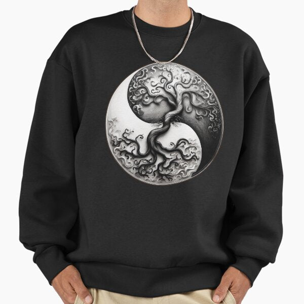 Black And White Tree of Life Yin Yang - Adult & Kids T-Shirts, Sweatshirts & Hoodies apparel design preview 1