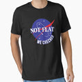 NASA Not Flat We Checked - Adult & Kids T-Shirts, Sweatshirts & Hoodies apparel design preview 1