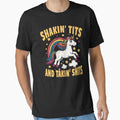 Shakin' Tits And Taking' Shits Funny Unicorn - Adult & Kids T-Shirts, Sweatshirts & Hoodies apparel design preview 1