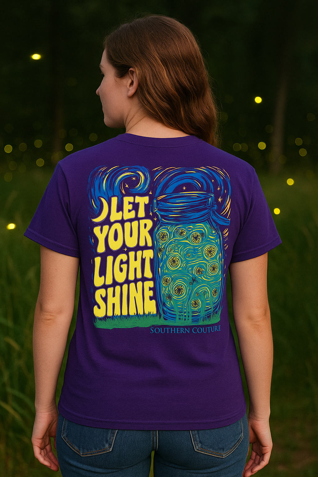Southern Couture Classic Let Your Light Shine Firefly - Adult & Kids T-Shirts, Sweatshirts & Hoodies apparel design preview 1
