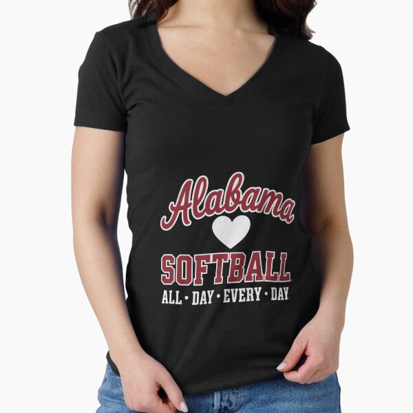 Alabama Softball Team Fan Fitted V-Neck - Adult & Kids T-Shirts, Sweatshirts & Hoodies apparel design preview 1