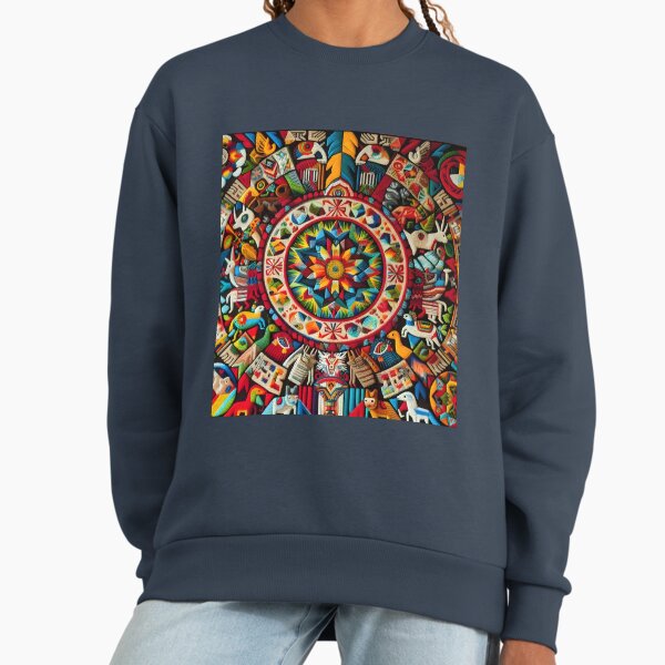 Sun Mandala Huichol Art Masterpiece - Adult & Kids T-Shirts, Sweatshirts & Hoodies apparel design preview 1