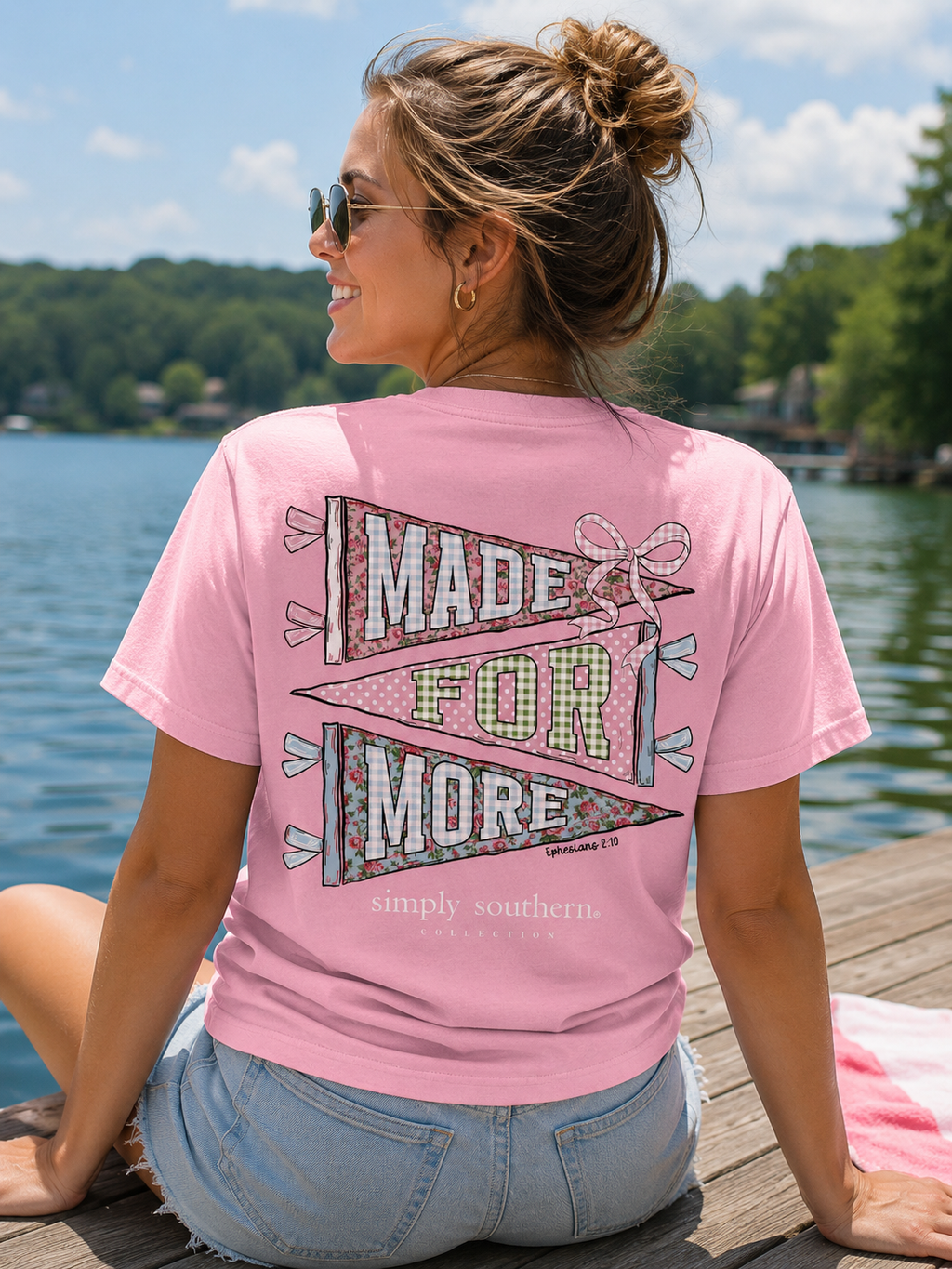 Simply Southern Made For More Flag Mineral Washed - Adult & Kids T-Shirts, Sweatshirts & Hoodies apparel design preview 1