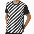 White And Black Diagonal Striped Pattern Graphic - Adult & Kids T-Shirts, Sweatshirts & Hoodies apparel design preview 1