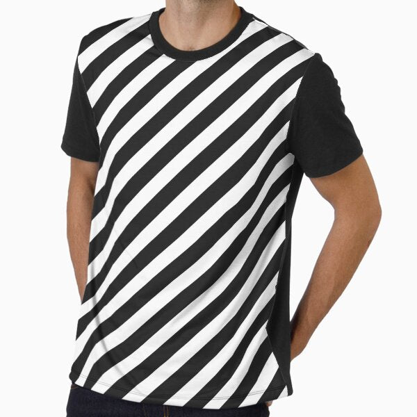 White And Black Diagonal Striped Pattern Graphic - Adult & Kids T-Shirts, Sweatshirts & Hoodies apparel design preview 1