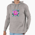PINK GARDEN ROSE BLUE ROSES ABSTRACT PATTERNS ART - Adult & Kids T-Shirts, Sweatshirts & Hoodies apparel design preview 1