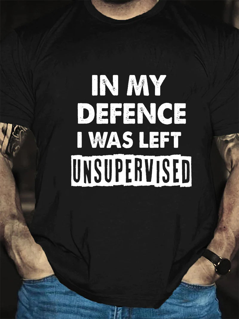 In My Defence I Was Left Print Men Slogan - Adult & Kids T-Shirts, Sweatshirts & Hoodies apparel design preview 4