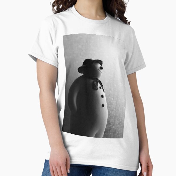 Black White Christmas Photograph The Snowman Raymond - Adult & Kids T-Shirts, Sweatshirts & Hoodies apparel design preview 1