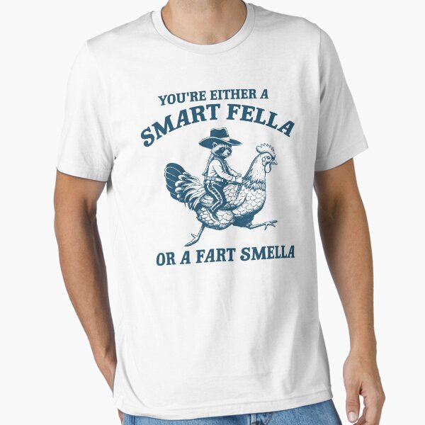Are You A Smart Fella Or Fart Smella? Funny Animals - Adult & Kids T-Shirts, Sweatshirts & Hoodies apparel design preview 1