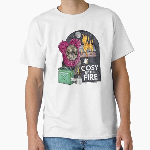Cosy Chilli The Pug by Ros Ingram - Adult & Kids T-Shirts, Sweatshirts & Hoodies apparel design preview 1