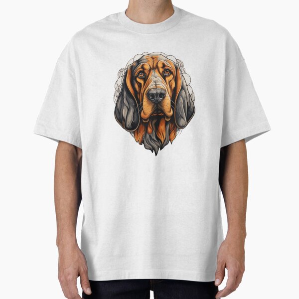 Neo-traditional bloodhound - Adult & Kids T-Shirts, Sweatshirts & Hoodies apparel design preview 1