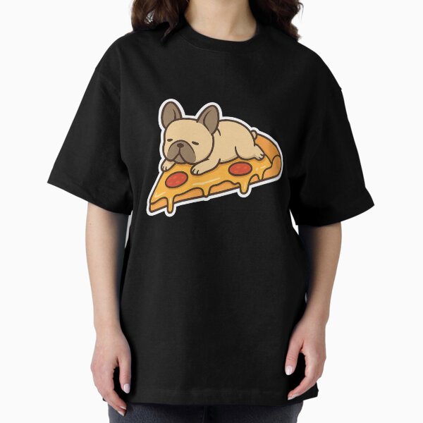 Frenchie Pizza Slice Kawaii Bulldog Food Mashup - Adult & Kids T-Shirts, Sweatshirts & Hoodies apparel design preview 1