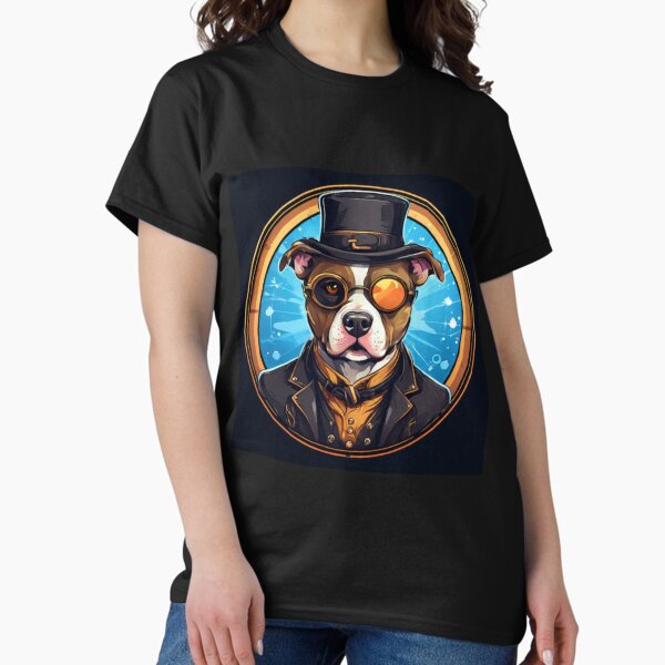Steampunk Pitbull - Adult & Kids T-Shirts, Sweatshirts & Hoodies apparel design preview 1
