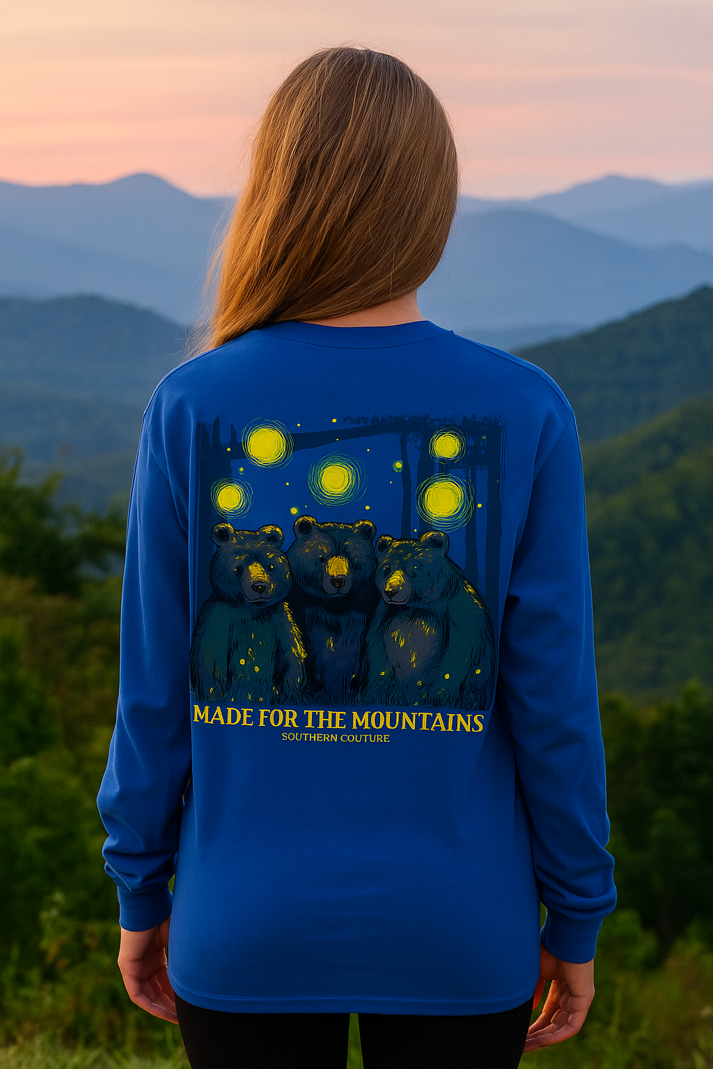 Southern Couture Classic Made For The Mountains Bears - Adult & Kids T-Shirts, Sweatshirts & Hoodies apparel design preview 1