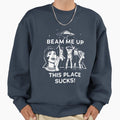 Beam Me Up This Place Sucks Stranger Things Vintage - Adult & Kids T-Shirts, Sweatshirts & Hoodies apparel design preview 1