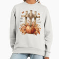 Fall for Jesus. He never leaves. - Adult & Kids T-Shirts, Sweatshirts & Hoodies apparel design preview 1