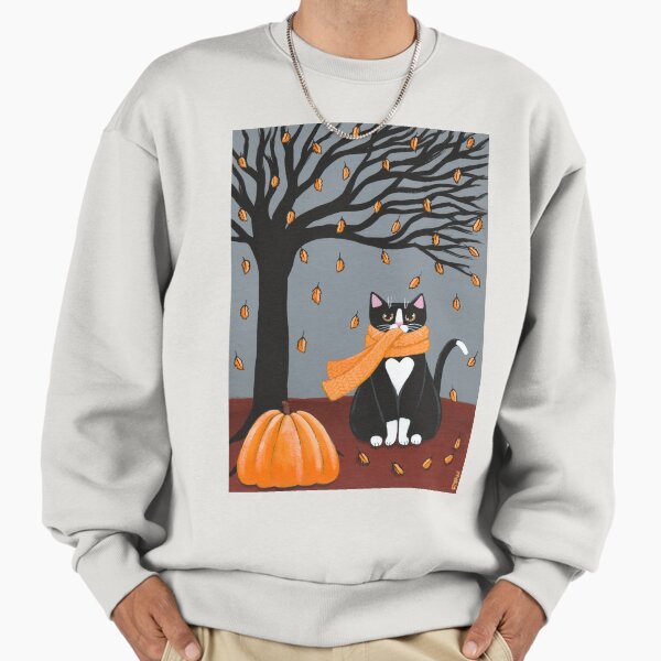 Autumn Tuxedo Cat - Adult & Kids T-Shirts, Sweatshirts & Hoodies apparel design preview 1